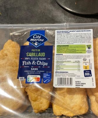 Filet de cabillaud fish and chips