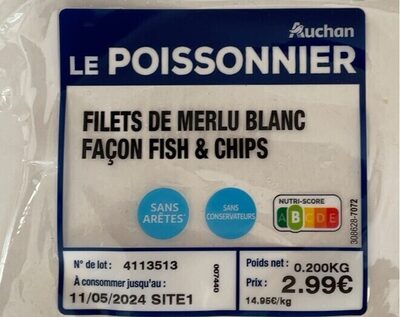 Filets de merlu blanc façon fish & chips
