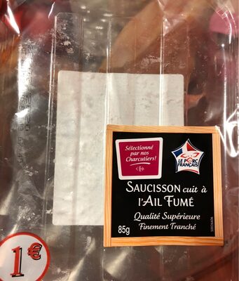 Saucisson cuit à l'Ail FUME AU BOIS DE HÊTRE