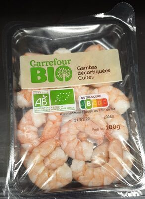 Gambas bio décortiquées