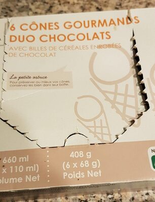Glace cône duo chocolat