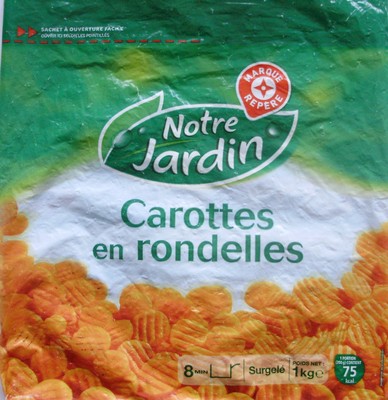 Carottes en rondelles, Surgelé