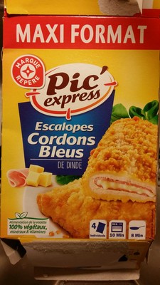 Escalopes cordons bleus dinde