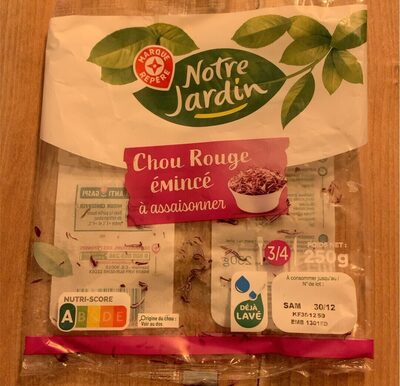 Chou rouge emincé
