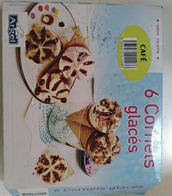 6 Cornets glacés café