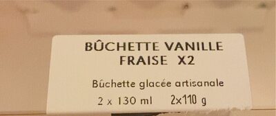 Bûches vanille fraise