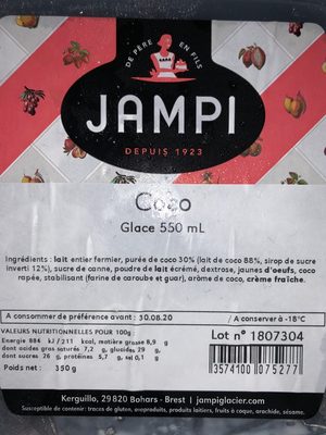 Glace Coco Jampi 550ML