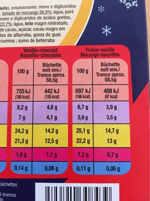 Bûchettes3 vanille-chocolat 3 fraise-vanille
