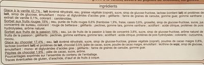 Buchettes chocolat vanille / exotique / fruits rouges x6