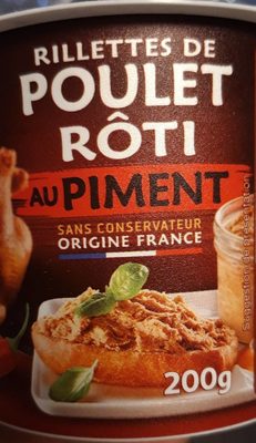 Rillettes de poulet rôti en cocotte au piment