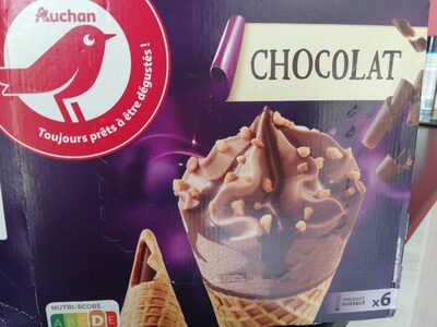 Auchan cone chocolat x6 445g