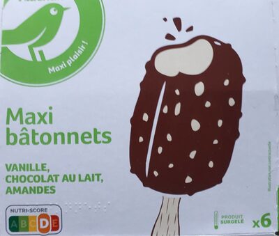 Maxi bâtonnetsvanille, chocolat au lait, amandes