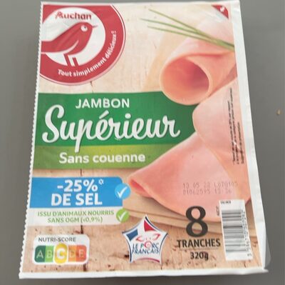 Jambon cuit supérieur -25% de sel*