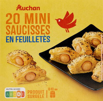 Auchan mini saucisses en feuilletes au pavot x20 350 gr