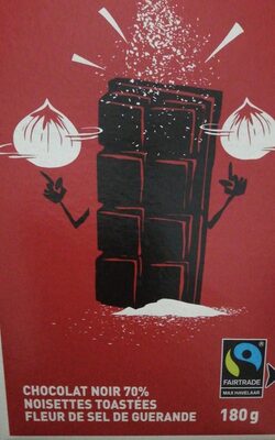 Chocolat noir noisettes toastées fleur de sel