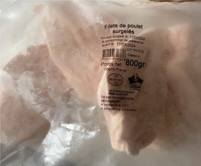 Filets de poulet surgelés