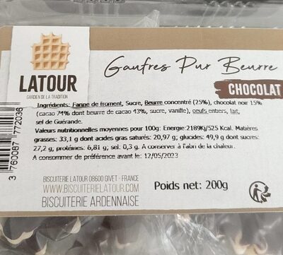 Gaufres Pur Beurre Chocolat