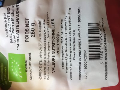Abricots 250g Région de Malatya (Turquie)