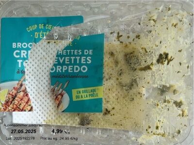 Brochettes de crevettes