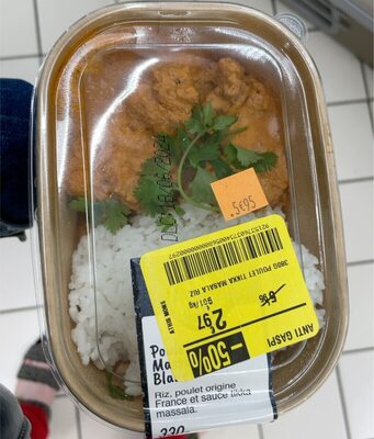 Poullet tikka massala, Riz blanc