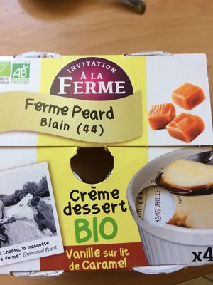 Crème dessert bio Vanille sur lit de Caramel 4 x 100 g