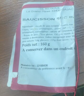 Saucisson aux cèpes