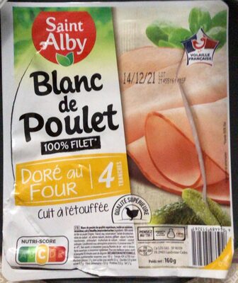 Blanc de poulet doré au four 100% filet