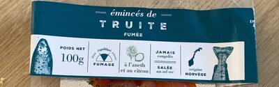 Emincés de truite fumée a l aneth et au citron