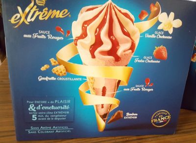 extrême Fraise-Vanille sauce aux fruits rouges x6