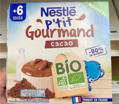 NESTLÉ P'TIT GOURMAND BIO Cacao 4x90g